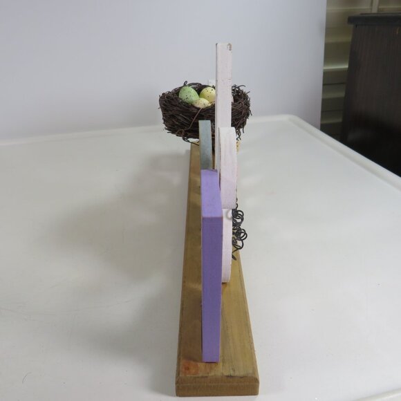 Easter Sign with bird's nest 14" long 6" tall - Picture 10 of 12